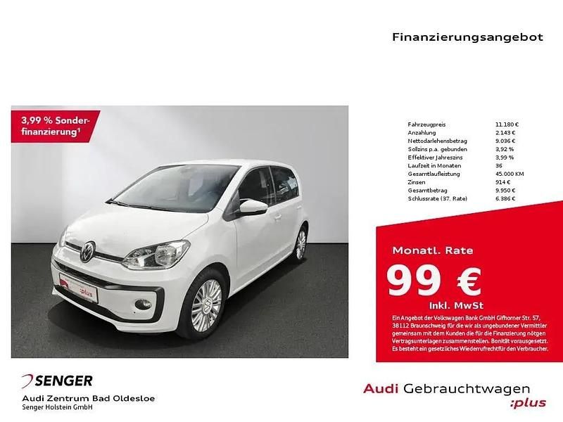 Weiß Gebraucht 2021 VW up! United Kleinwagen | 11.180 € (Superpreis) - Bild 1/1