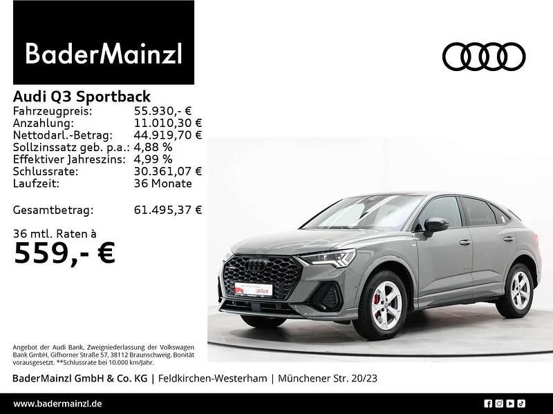 Chronosgrau metallic Gebraucht 2024 Audi Q3 S-Line SUV | 54.530 € - Bild 1/4