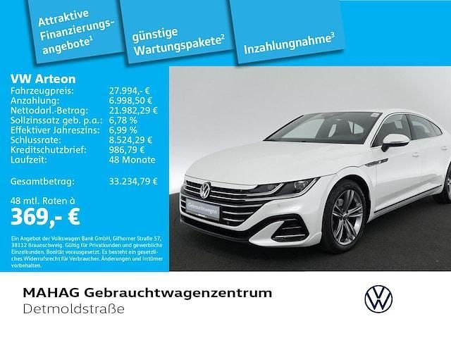 Oryxweiß perlmutteffekt Gebraucht 2022 VW Arteon R-line Limousine | 27.994 € (Fairer Preis) - Bild 1/2
