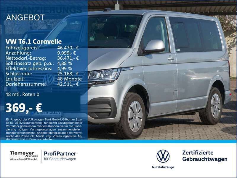 Reflexsilber metallic Gebraucht 2024 VW T6.1 Comfortline Van | 46.470 € (Guter Preis) - Bild 1/4