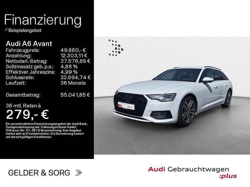 Gletscherweiß metallic Gebraucht 2023 Audi A6 Sport Kombi | 49.880 € (Fairer Preis) - Bild 1/4