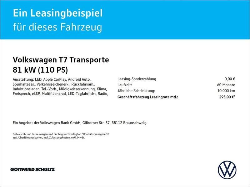 Neu VW Transporter 110 PS (80 kW) 2026 Weiss Van