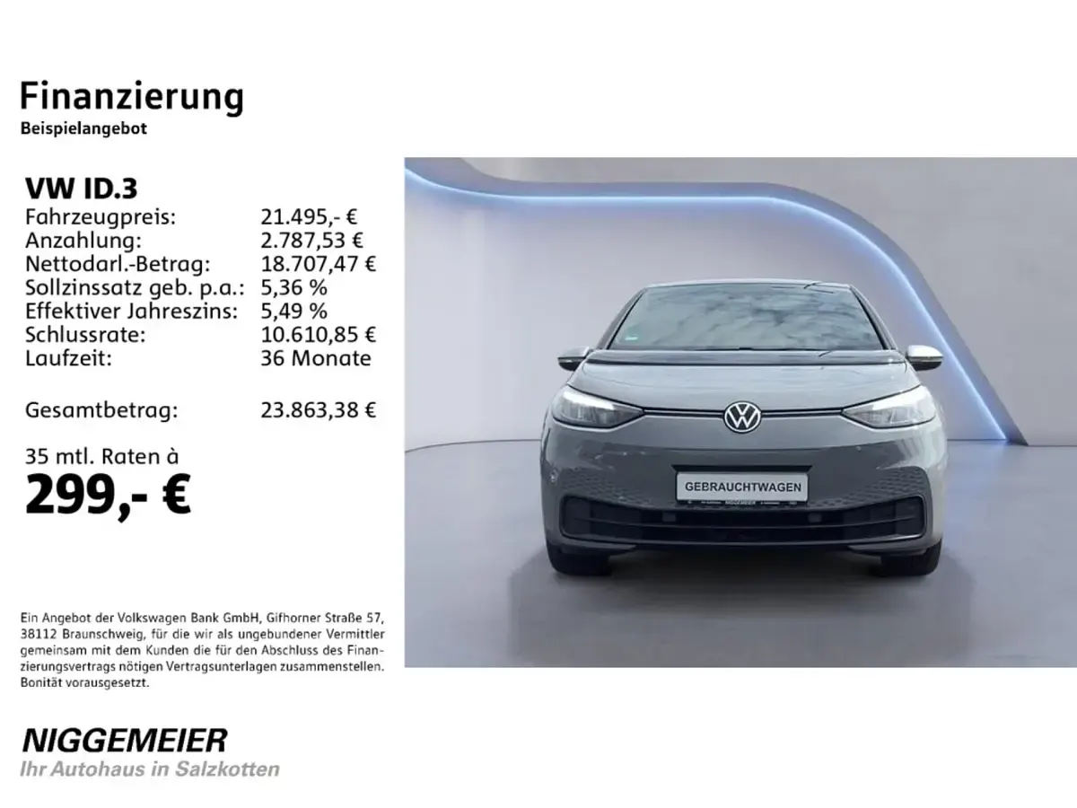 Gebraucht VW ID.3 Pro 150 kW (204 PS) 2020 Othercolor Kleinwagen