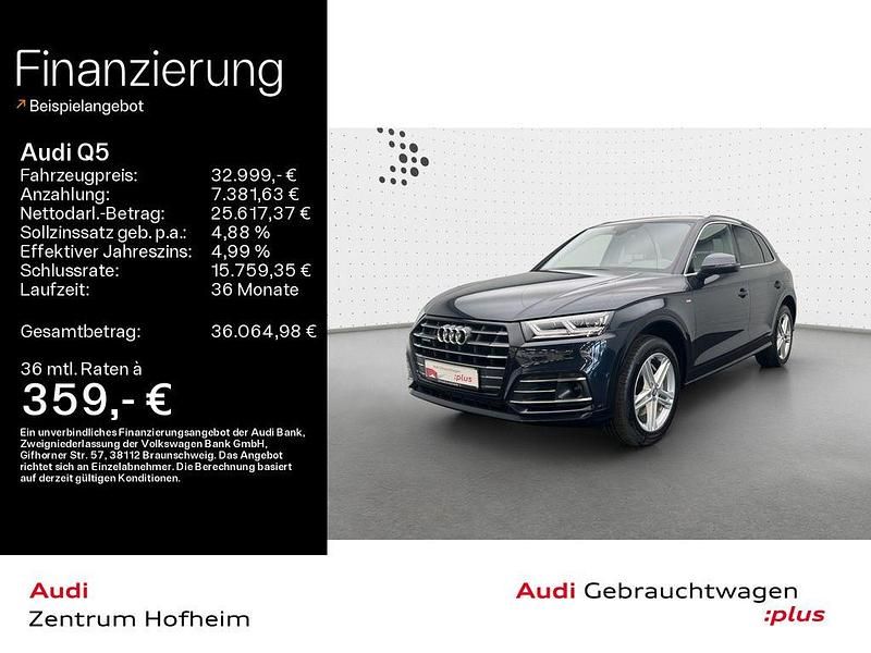 Mondscheinblau metallic Gebraucht 2021 Audi Q5 S-Line SUV | 32.999 € - Bild 1/4