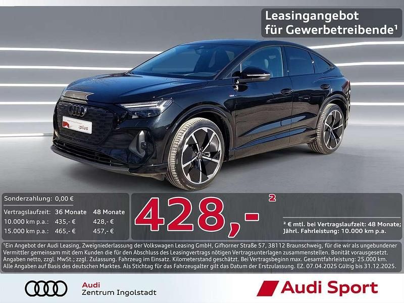 Schwarz metallic Gebraucht 2025 Audi Q4 Sportback e-tron S-Line SUV | 52.950 € (Etwas zu teuer) - Bild 1/3