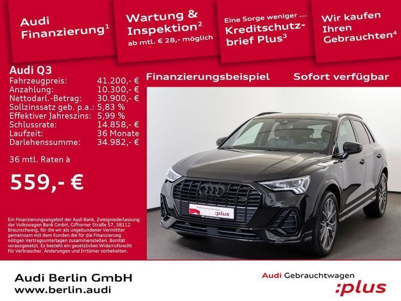 Gebraucht Audi Q3 S-Line 150 PS (110 kW) 2023 Mythosschwarz metallic SUV