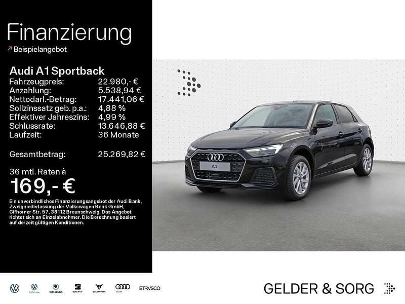 Mythosschwarz metallic Gebraucht 2025 Audi A1 Advanced Plus Limousine | 22.980 € (Superpreis) - Bild 1/4