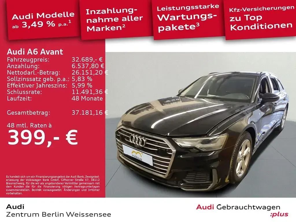 Gebraucht Audi A6 Ambiente 265 PS (194 kW) 2022 Mythosschwarz metallic Kombi