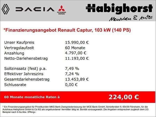 Gebraucht Renault Captur Intens 140 PS (102 kW) 2021 Weiß SUV