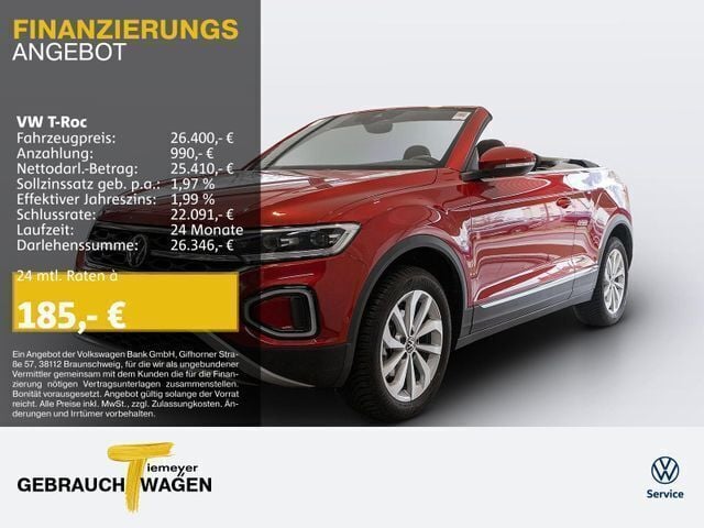 Rot Gebraucht 2024 VW T-Roc Cabriolet Style Cabrio | 26.400 € (Guter Preis) - Bild 1/1