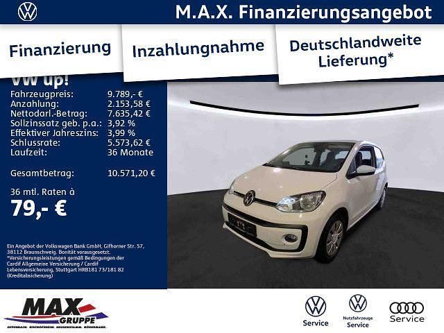 Weiß Gebraucht 2020 VW up! move up! Kleinwagen | 9.789 € (Fairer Preis) - Bild 1/3