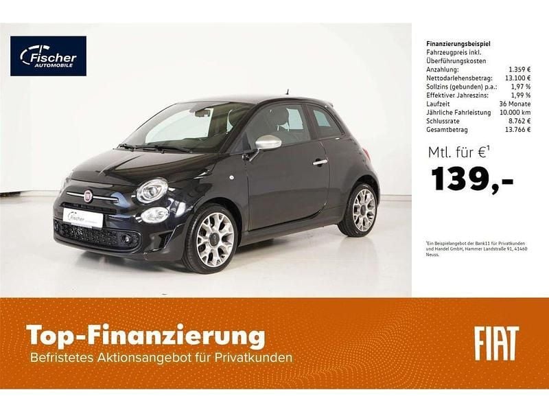 Schwarz Gebraucht 2019 Fiat 500 Rockstar Limousine | 9.480 € (Fairer Preis) - Bild 1/4