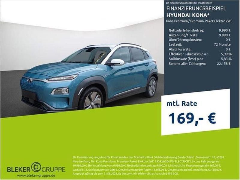 Blau Gebraucht 2018 Hyundai Kona Premium SUV | 19.280 € (Guter Preis) - Bild 1/3