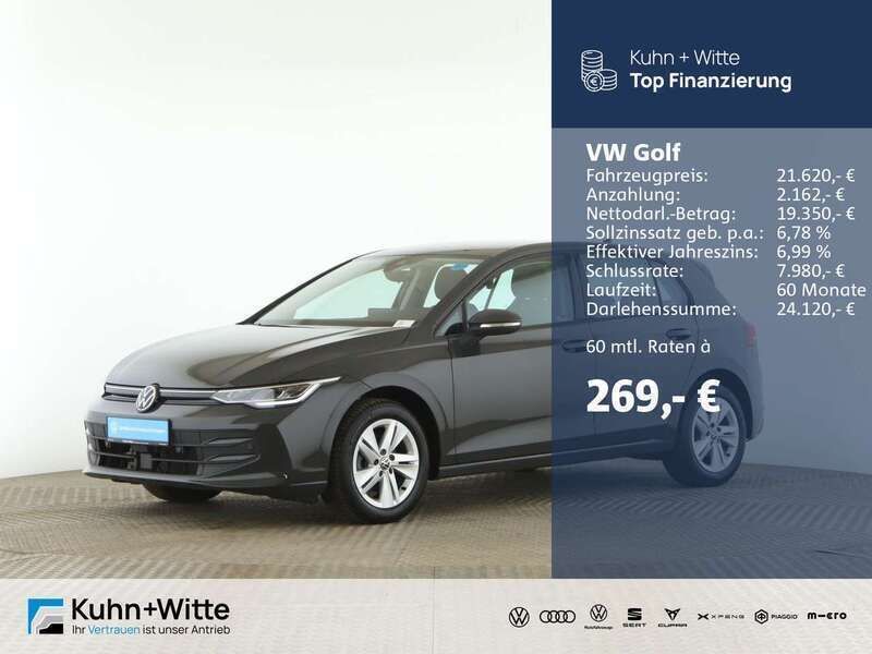 Grau Gebraucht 2024 VW Golf VIII Life Kleinwagen | 21.920 € (Superpreis) - Bild 1/1