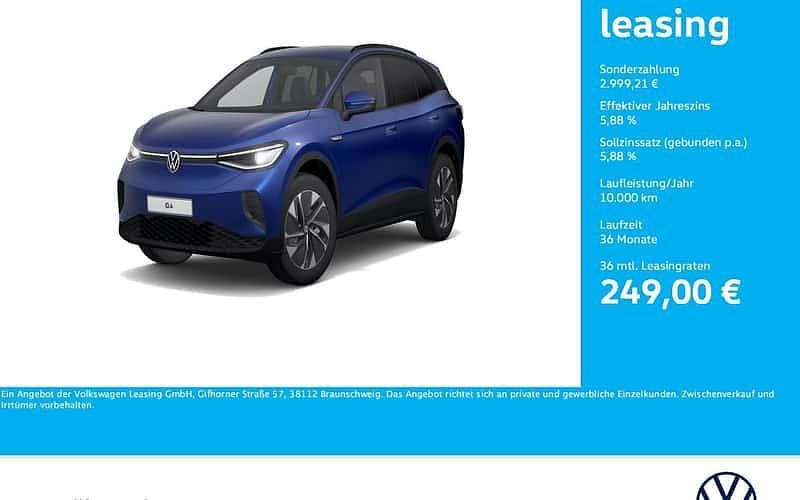 Blau Gebraucht 2022 VW ID.4 Pro Performance SUV | 25.488 € (Superpreis) - Bild 1/4