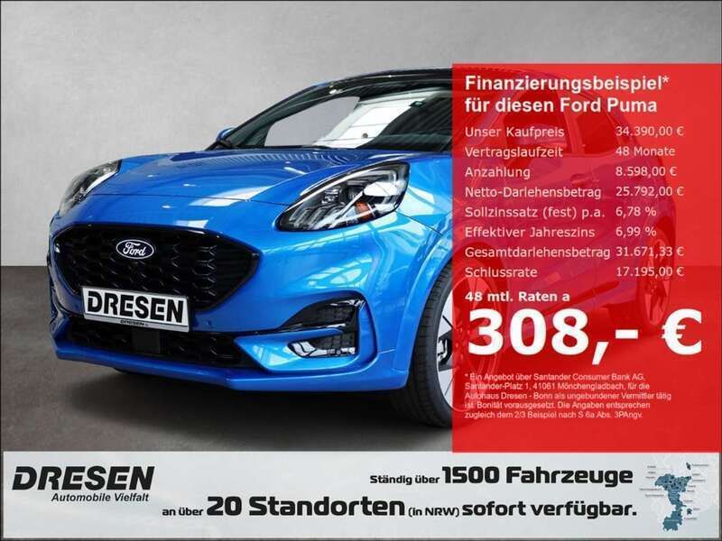 Blau Gebraucht 2024 Ford Puma ST-Line X SUV | 31.990 € (Teuer) - Bild 1/4