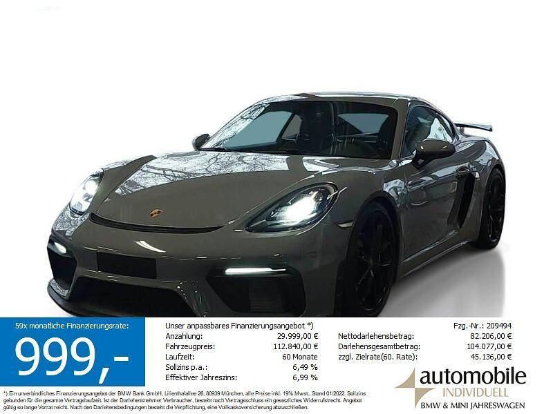 Grau Gebraucht 2023 Porsche 718 Cayman GT4 Sport Coupé | 112.839 € (Guter Preis) - Bild 1/4