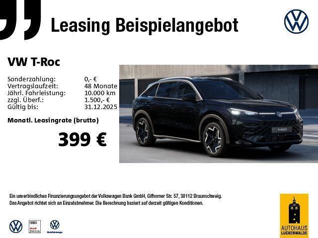 Schwarz Neu 2025 VW T-Roc R-line SUV | 44.222 € - Bild 1/4