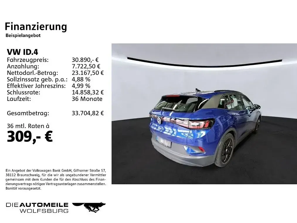 Gebraucht VW ID.4 Pro Performance 150 kW (204 PS) 2023 Blue dusk metallic SUV