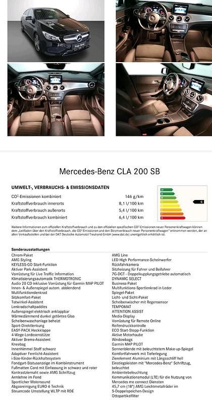 Gebraucht 2018 Mercedes CLA200 AMG line Limousine | 19.500 € (Guter Preis) - Bild 1/1