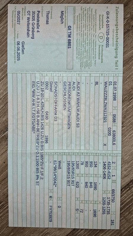 Gebraucht Audi A3 90 PS (66 kW) 1998 Weiß Kleinwagen