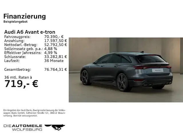 Gebraucht Audi A6 e-tron Performance 269 kW (367 PS) 2025 Daytonagrau perleffekt Kombi