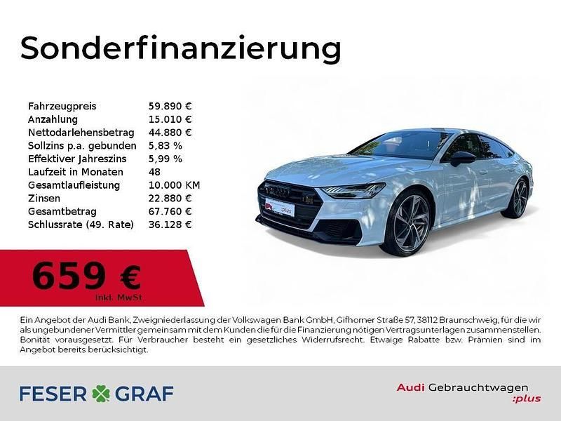 Gletscherweiß metallic Gebraucht 2020 Audi S7 Sportback Ambiente Kleinwagen | 59.890 € (Fairer Preis) - Bild 1/4