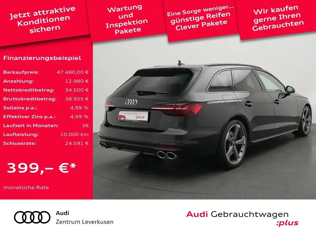 Używany Audi S4 Ambiente 341 KM (250 kW) 2023 Czarny Kombi