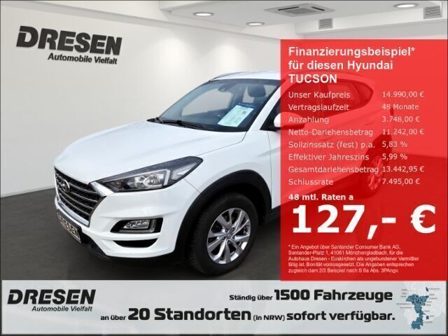 Weiss Gebraucht 2019 Hyundai Tucson Trend SUV | 15.950 € (Fairer Preis) - Bild 1/4