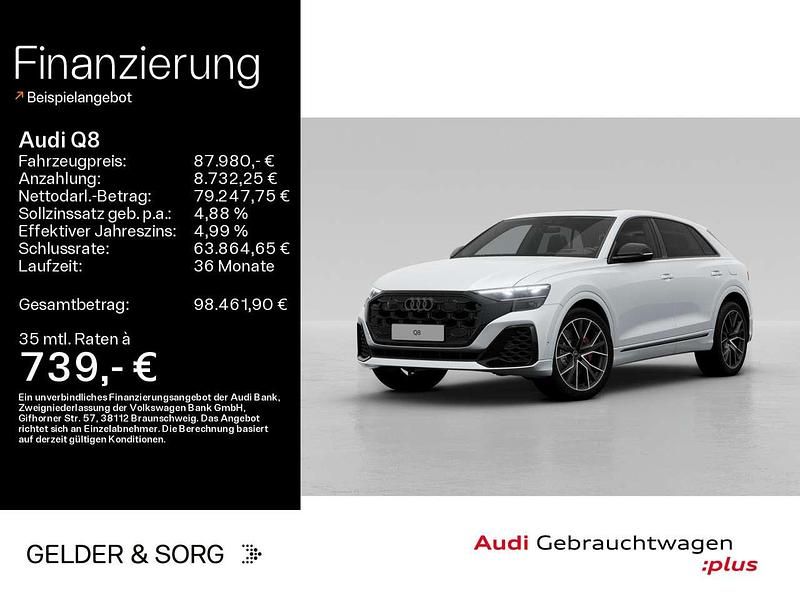 Gletscherweiß metallic Gebraucht 2024 Audi Q8 S-Line SUV | 87.980 € (Guter Preis) - Bild 1/3
