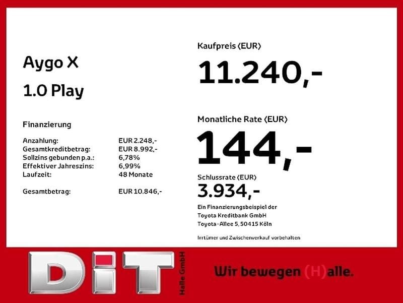 Gebraucht Toyota Aygo X X-play 72 PS (52 kW) 2023 Schneeweiß SUV