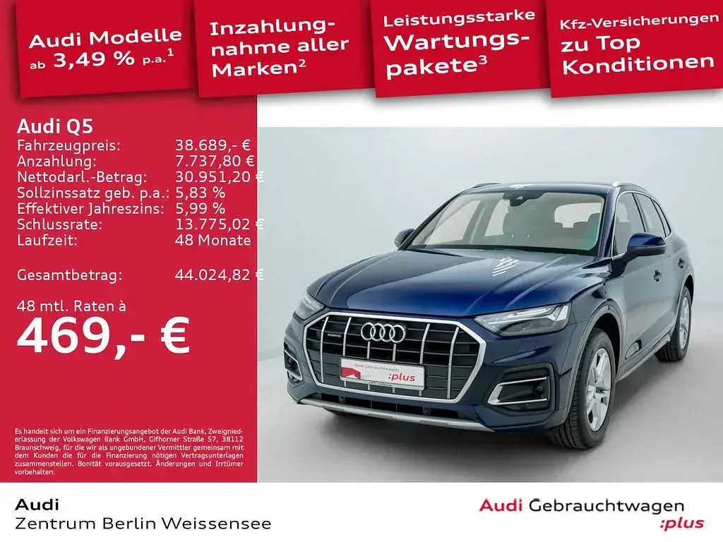 Gebraucht Audi Q5 Advanced 204 PS (150 kW) 2023 Blau SUV