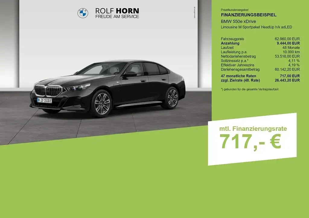 Gebraucht BMW 550e M Sport 489 PS (359 kW) 2025 Black sapphire Limousine