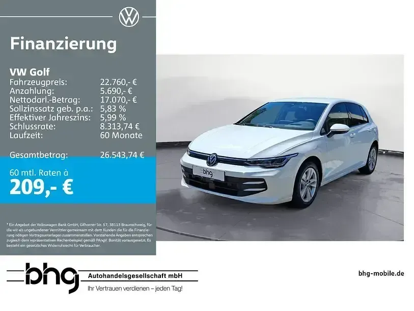 Gebraucht VW Golf VIII Life 116 PS (85 kW) 2024 Limousine