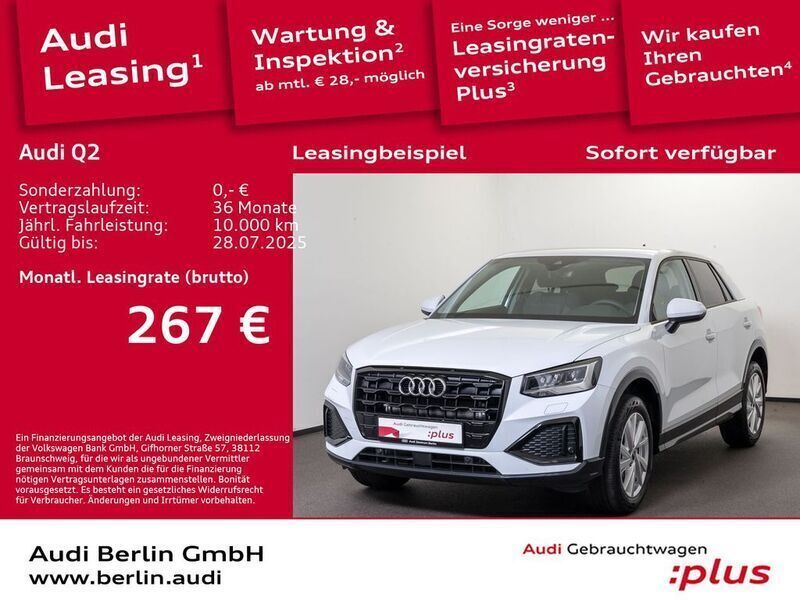 Gletscherweiß metallic Gebraucht 2024 Audi Q2 Advanced Plus SUV | 29.950 € (Fairer Preis) - Bild 1/3