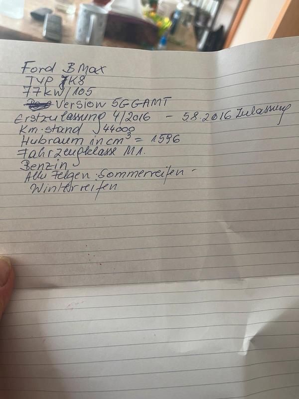 Second-hand Ford B-MAX 105 CP (77 kW) 2016 Negru Monovolum