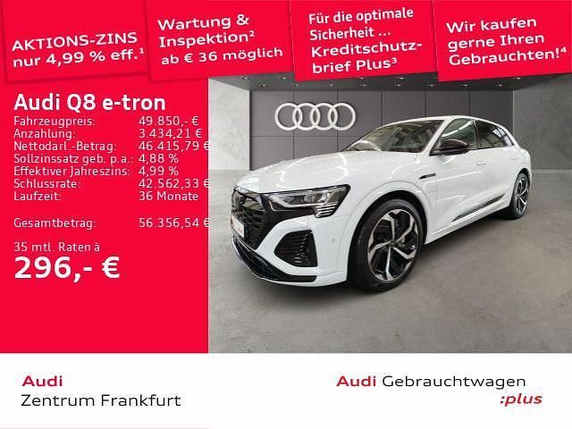 Gebraucht Audi Q8 e-tron S-Line 300 kW (408 PS) 2023 Weiß SUV
