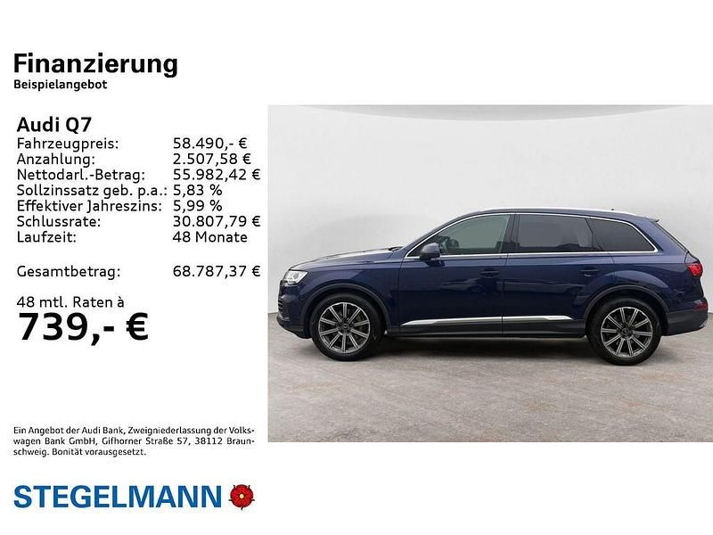 Gebraucht Audi Q7 Ambiente 340 PS (250 kW) 2023 Navarrablau metallic SUV
