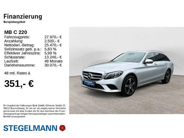 Gebraucht Mercedes C220 Avantgarde 194 PS (142 kW) 2021 Iridiumsilber  metalliclack Kombi