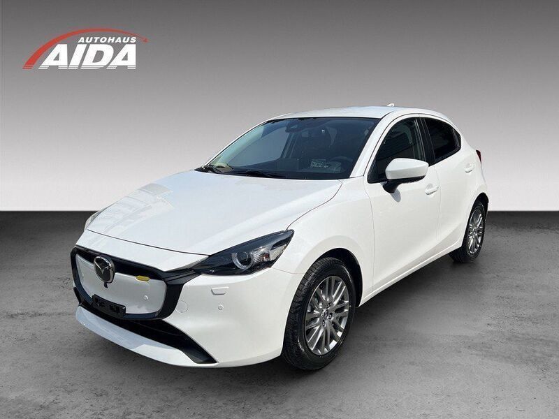 Snowflake white pearl Neu 2024 Mazda 2 Exclusive-Line Kleinwagen | 23.950 € (Etwas zu teuer) - Bild 1/4