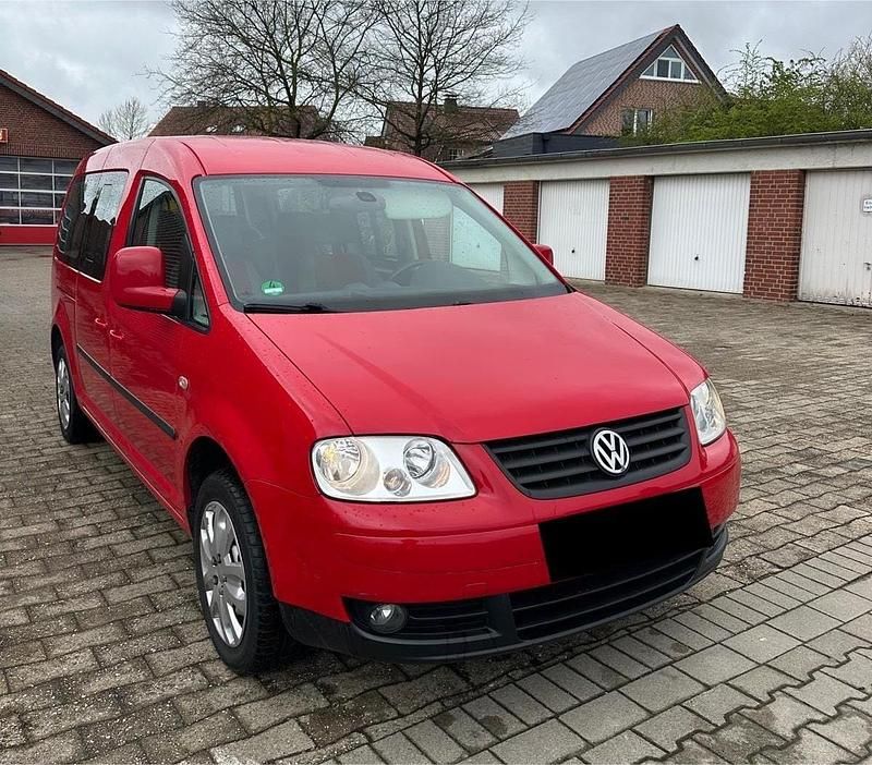 Gebraucht VW Caddy Maxi 105 PS (77 kW) 2009 Rot Van / Kleinbus