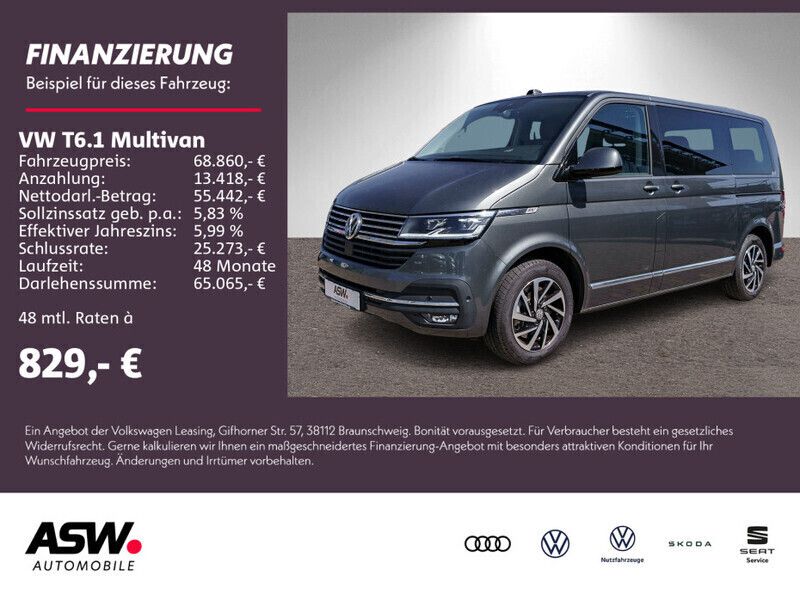 Indiumgrau metallic Gebraucht 2021 VW T6.1 Highline Van | 66.990 € - Bild 1/4