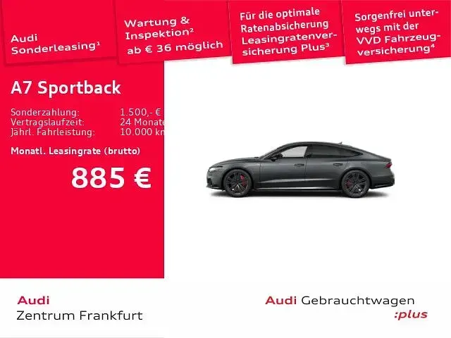 Gebraucht Audi A7 S-Line 367 PS (269 kW) 2023 Daytonagrau perleffekt/daytona Limousine