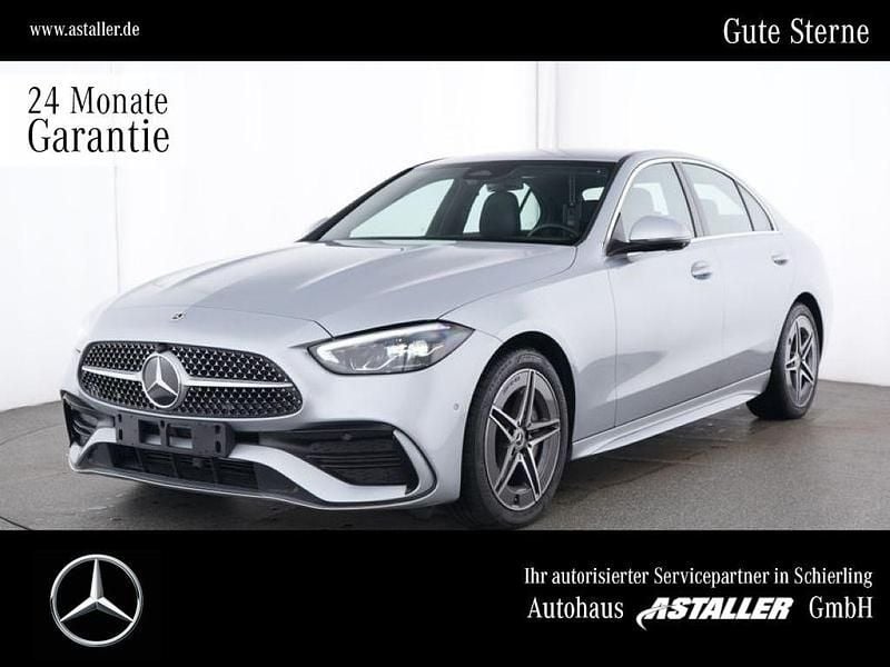 Metalliclack hightechsilber Gebraucht 2024 Mercedes C300 AMG line Limousine | 43.899 € (Guter Preis) - Bild 1/4
