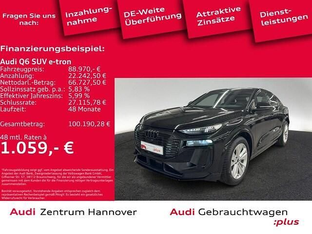 Mythosschwarz metallic Gebraucht 2025 Audi Q6 Sportback e-tron Ambiente SUV | 88.970 € - Bild 1/4