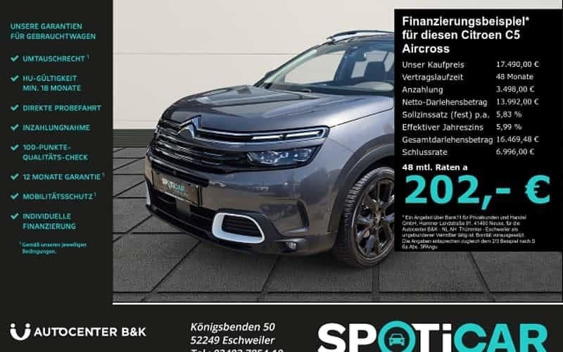 Grau Gebraucht 2019 Citroën C5 Aircross PureTech SUV | 17.490 € (Fairer Preis) - Bild 1/4