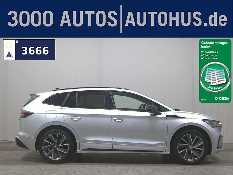 Brilliantsilber (metallic) Gebraucht 2022 Skoda Enyaq iV SportLine SUV | 28.680 € (Fairer Preis) - Bild 1/4
