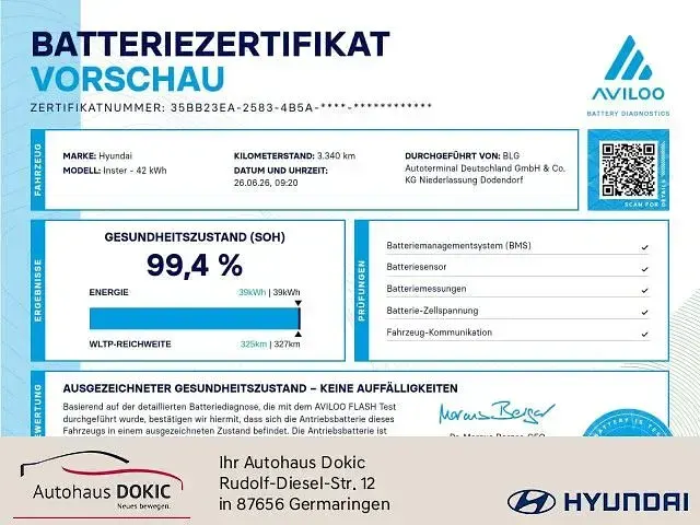 Gebraucht Hyundai Inster Select 71 kW (97 PS) 2024 Weiß Kleinwagen