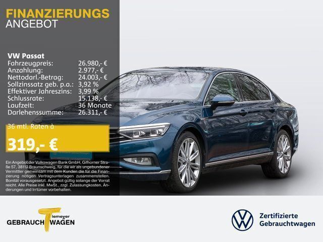 Blau Gebraucht 2020 VW Passat Elegance Limousine | 26.980 € (Superpreis) - Bild 1/1