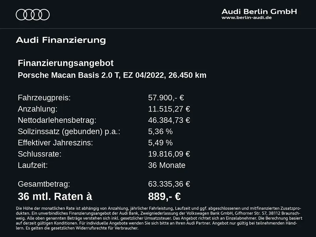 Gebraucht Porsche Macan Basis 265 PS (194 kW) 2022 Schwarz SUV